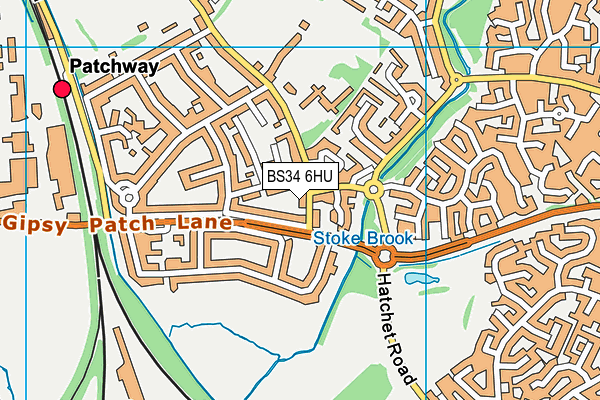 BS34 6HU map - OS VectorMap District (Ordnance Survey)