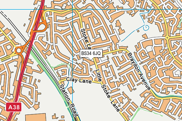 BS34 6JQ map - OS VectorMap District (Ordnance Survey) BS34 6JQ map - OS VectorMap District (Ordnance Survey)
