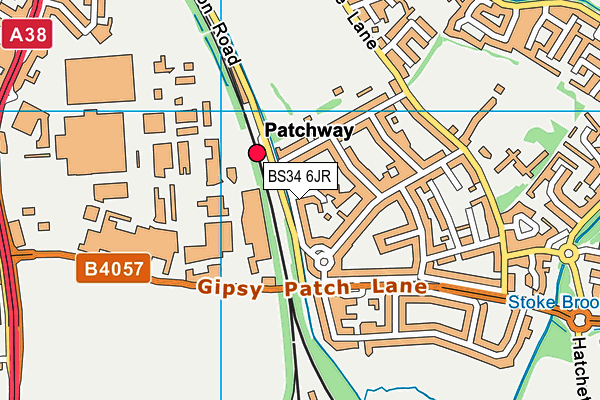 BS34 6JR map - OS VectorMap District (Ordnance Survey)