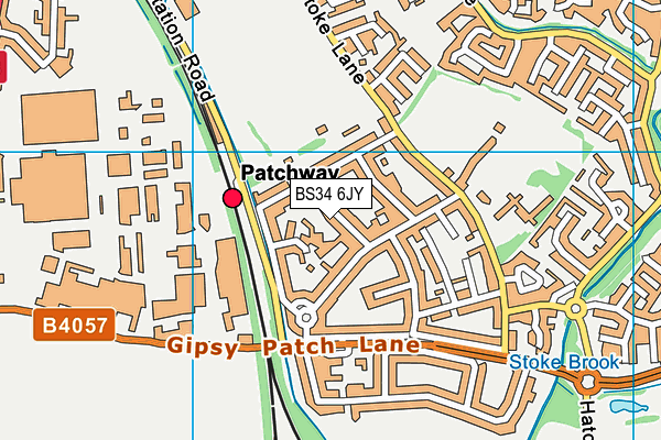 BS34 6JY map - OS VectorMap District (Ordnance Survey)