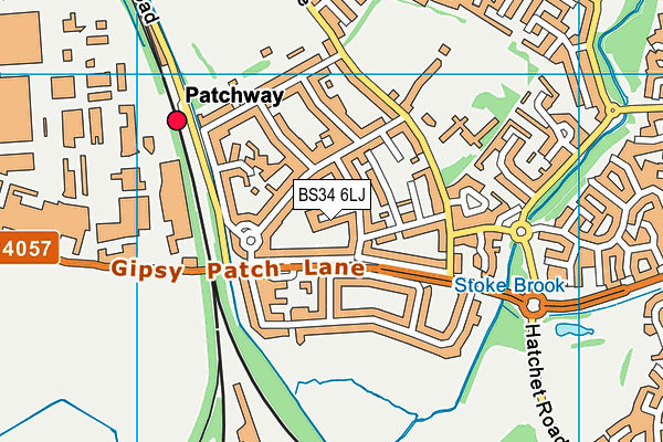BS34 6LJ map - OS VectorMap District (Ordnance Survey) BS34 6LJ map - OS VectorMap District (Ordnance Survey)