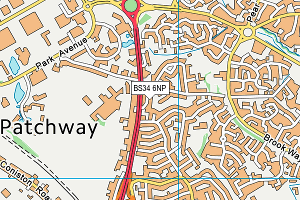 BS34 6NP map - OS VectorMap District (Ordnance Survey)