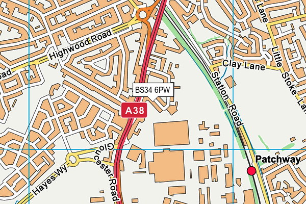 BS34 6PW map - OS VectorMap District (Ordnance Survey) BS34 6PW map - OS VectorMap District (Ordnance Survey)