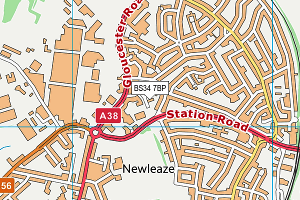 BS34 7BP map - OS VectorMap District (Ordnance Survey)