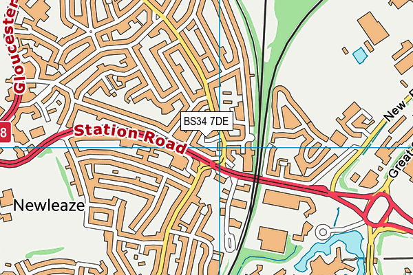 BS34 7DE map - OS VectorMap District (Ordnance Survey) BS34 7DE map - OS VectorMap District (Ordnance Survey)