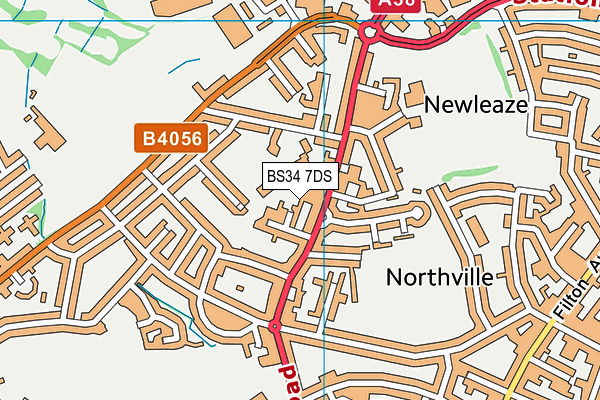 BS34 7DS map - OS VectorMap District (Ordnance Survey) BS34 7DS map - OS VectorMap District (Ordnance Survey)
