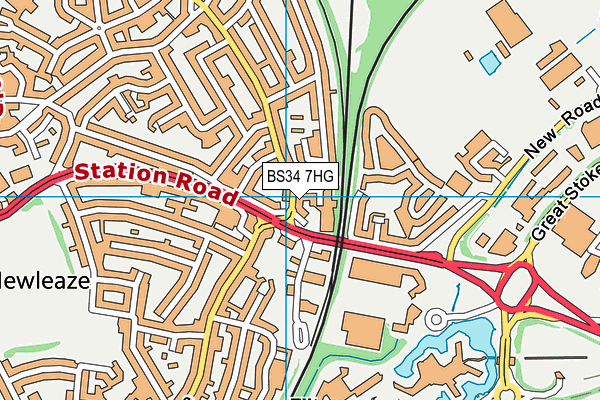 BS34 7HG map - OS VectorMap District (Ordnance Survey)