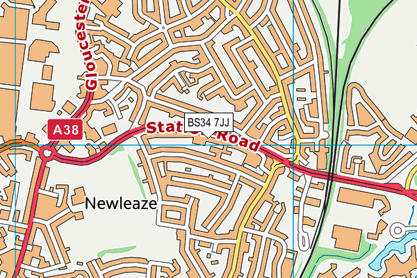 BS34 7JJ map - OS VectorMap District (Ordnance Survey) BS34 7JJ map - OS VectorMap District (Ordnance Survey)