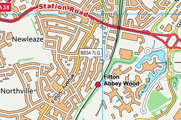 BS34 7LQ map - OS VectorMap District (Ordnance Survey) BS34 7LQ map - OS VectorMap District (Ordnance Survey)