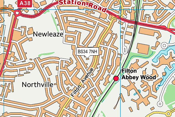 BS34 7NH map - OS VectorMap District (Ordnance Survey) BS34 7NH map - OS VectorMap District (Ordnance Survey)