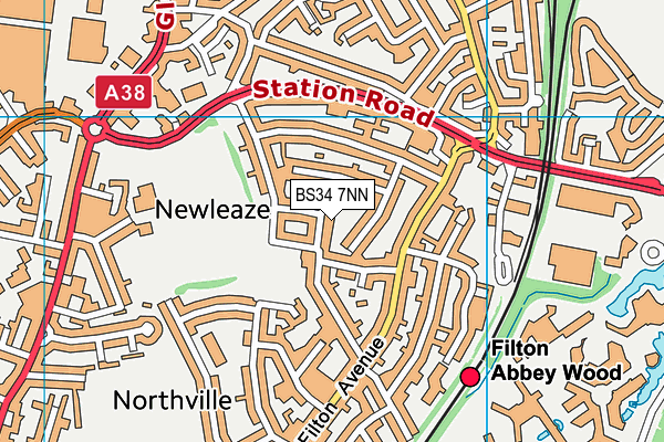 BS34 7NN map - OS VectorMap District (Ordnance Survey) BS34 7NN map - OS VectorMap District (Ordnance Survey)