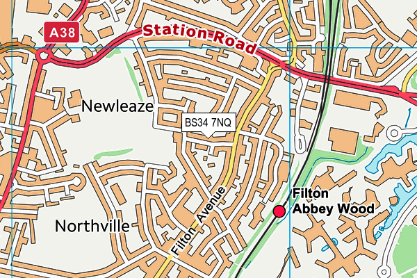 BS34 7NQ map - OS VectorMap District (Ordnance Survey) BS34 7NQ map - OS VectorMap District (Ordnance Survey)