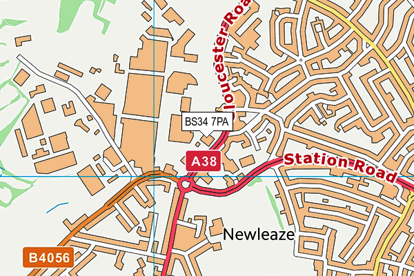 BS34 7PA map - OS VectorMap District (Ordnance Survey) BS34 7PA map - OS VectorMap District (Ordnance Survey)
