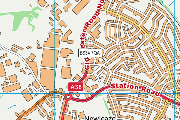 BS34 7QA map - OS VectorMap District (Ordnance Survey)