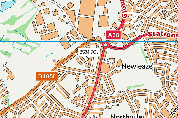 BS34 7QJ map - OS VectorMap District (Ordnance Survey) BS34 7QJ map - OS VectorMap District (Ordnance Survey)