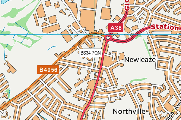 BS34 7QN map - OS VectorMap District (Ordnance Survey) BS34 7QN map - OS VectorMap District (Ordnance Survey)