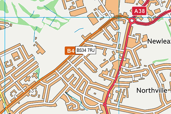 BS34 7RJ map - OS VectorMap District (Ordnance Survey) BS34 7RJ map - OS VectorMap District (Ordnance Survey)