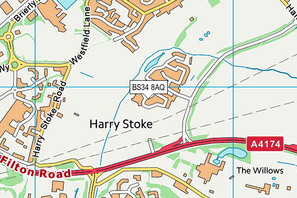 BS34 8AQ map - OS VectorMap District (Ordnance Survey)