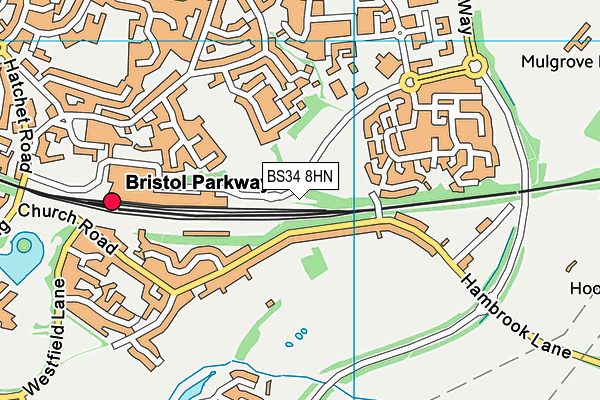 BS34 8HN map - OS VectorMap District (Ordnance Survey)