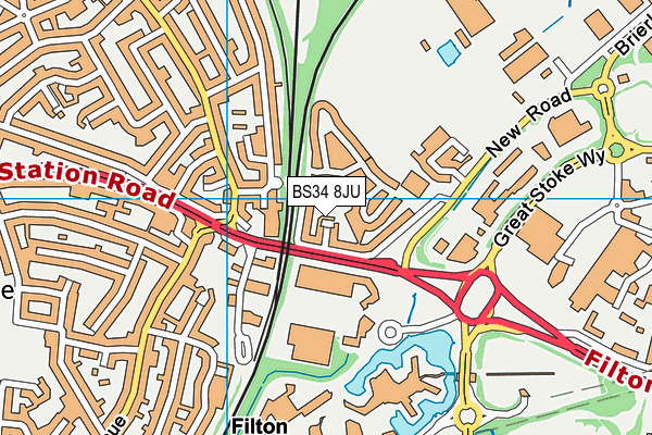 BS34 8JU map - OS VectorMap District (Ordnance Survey) BS34 8JU map - OS VectorMap District (Ordnance Survey)