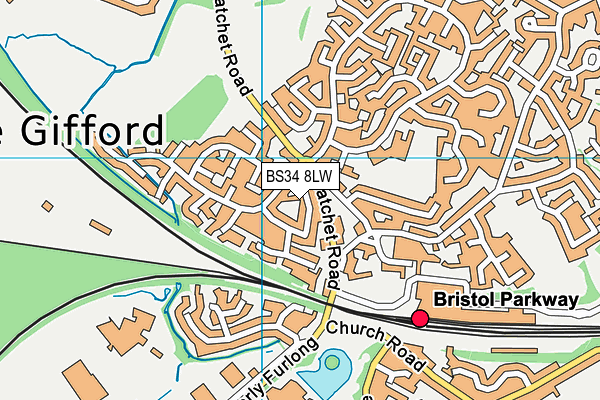 BS34 8LW map - OS VectorMap District (Ordnance Survey) BS34 8LW map - OS VectorMap District (Ordnance Survey)