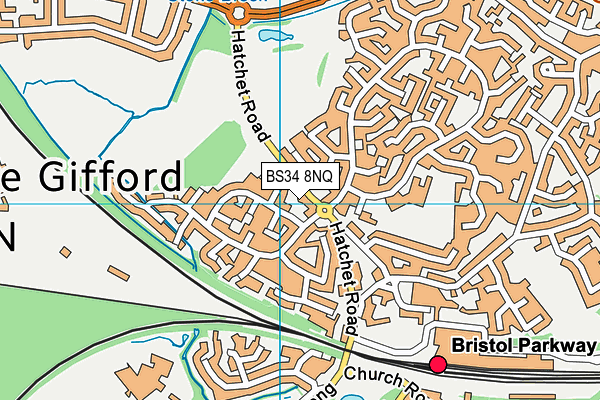BS34 8NQ map - OS VectorMap District (Ordnance Survey)