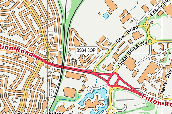 BS34 8QP map - OS VectorMap District (Ordnance Survey) BS34 8QP map - OS VectorMap District (Ordnance Survey)