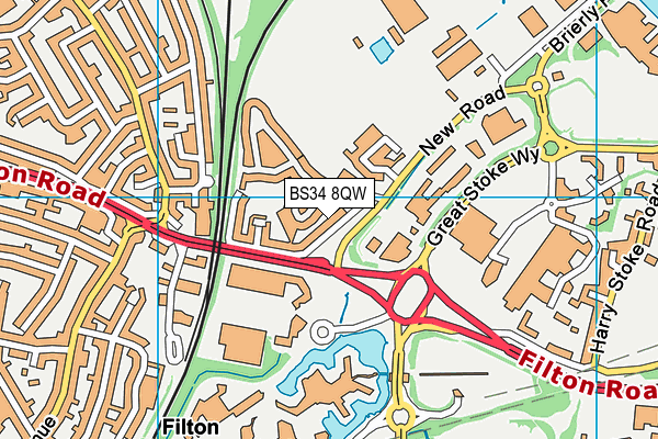BS34 8QW map - OS VectorMap District (Ordnance Survey) BS34 8QW map - OS VectorMap District (Ordnance Survey)