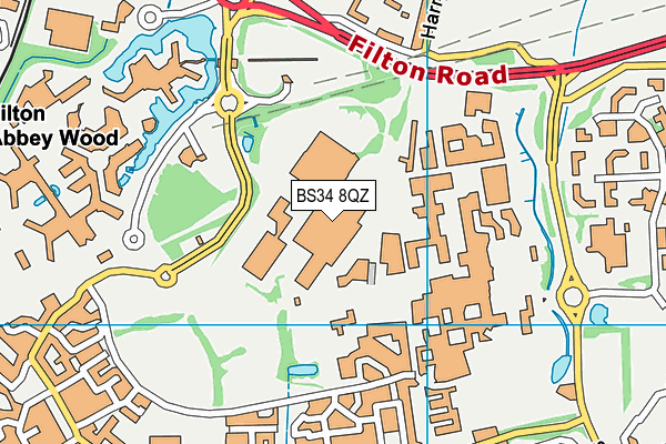 BS34 8QZ map - OS VectorMap District (Ordnance Survey)
