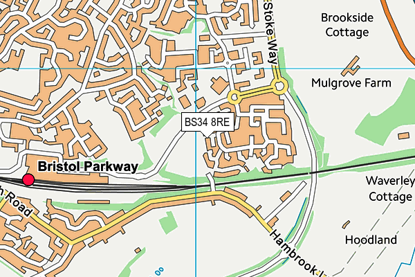 BS34 8RE map - OS VectorMap District (Ordnance Survey)