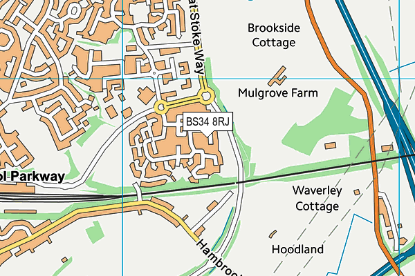 BS34 8RJ map - OS VectorMap District (Ordnance Survey) BS34 8RJ map - OS VectorMap District (Ordnance Survey)