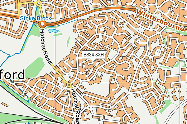 BS34 8XH map - OS VectorMap District (Ordnance Survey)