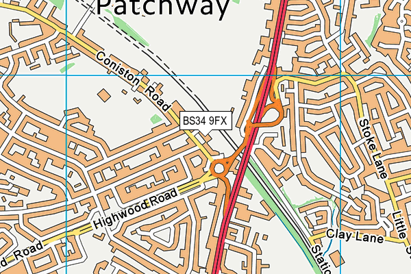 BS34 9FX map - OS VectorMap District (Ordnance Survey) BS34 9FX map - OS VectorMap District (Ordnance Survey)