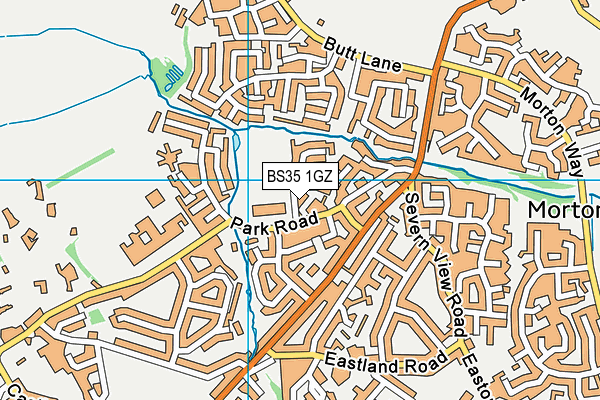 BS35 1GZ map - OS VectorMap District (Ordnance Survey)