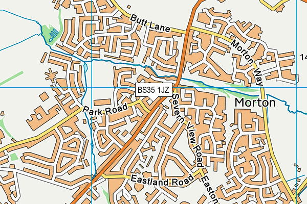 BS35 1JZ map - OS VectorMap District (Ordnance Survey)