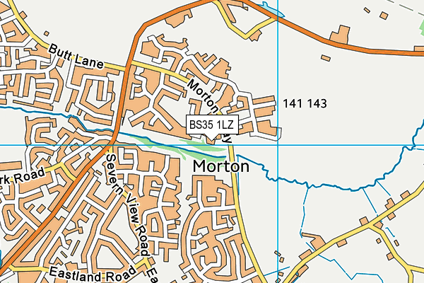 BS35 1LZ map - OS VectorMap District (Ordnance Survey)