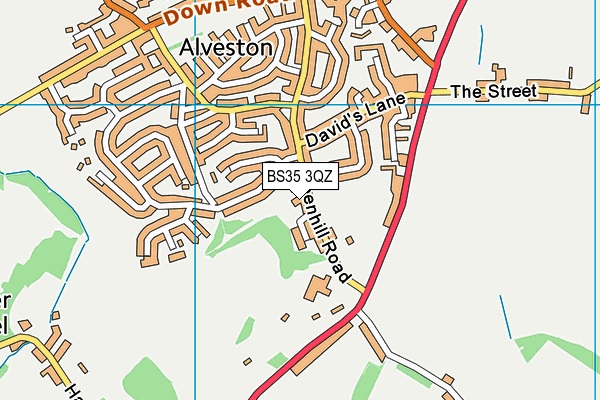 BS35 3QZ map - OS VectorMap District (Ordnance Survey)
