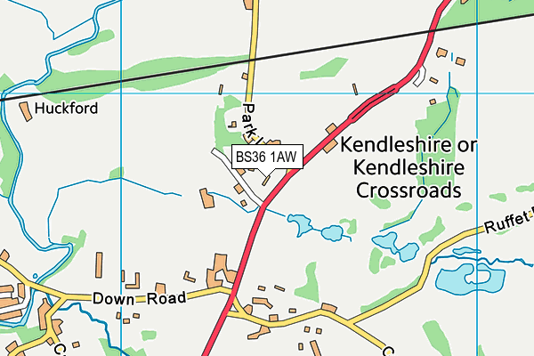BS36 1AW map - OS VectorMap District (Ordnance Survey) BS36 1AW map - OS VectorMap District (Ordnance Survey)