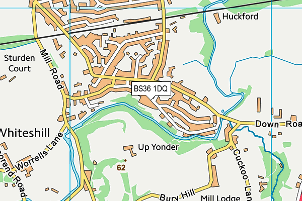 BS36 1DQ map - OS VectorMap District (Ordnance Survey) BS36 1DQ map - OS VectorMap District (Ordnance Survey)