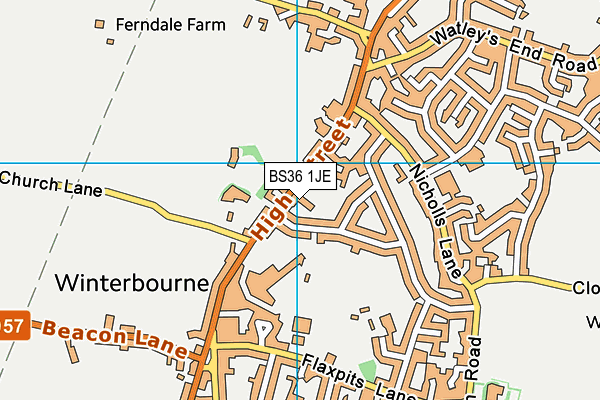 BS36 1JE map - OS VectorMap District (Ordnance Survey) BS36 1JE map - OS VectorMap District (Ordnance Survey)
