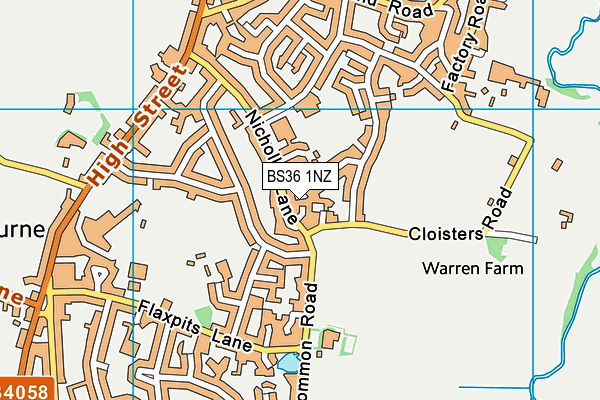 BS36 1NZ map - OS VectorMap District (Ordnance Survey) BS36 1NZ map - OS VectorMap District (Ordnance Survey)