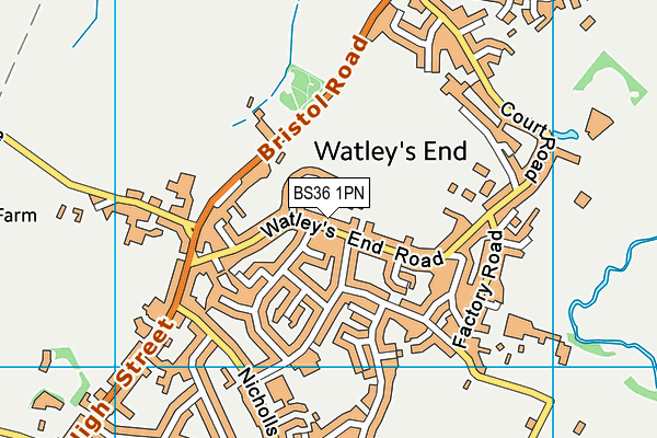 BS36 1PN map - OS VectorMap District (Ordnance Survey) BS36 1PN map - OS VectorMap District (Ordnance Survey)