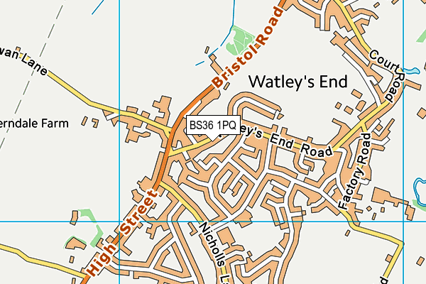 BS36 1PQ map - OS VectorMap District (Ordnance Survey) BS36 1PQ map - OS VectorMap District (Ordnance Survey)