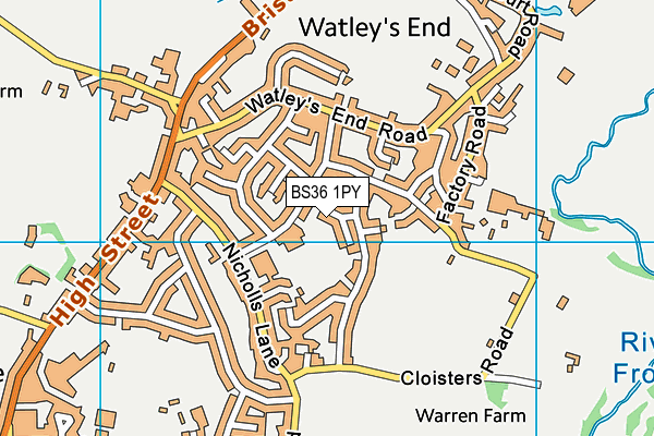 BS36 1PY map - OS VectorMap District (Ordnance Survey) BS36 1PY map - OS VectorMap District (Ordnance Survey)