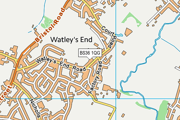 BS36 1QG map - OS VectorMap District (Ordnance Survey) BS36 1QG map - OS VectorMap District (Ordnance Survey)