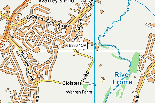 BS36 1QP map - OS VectorMap District (Ordnance Survey) BS36 1QP map - OS VectorMap District (Ordnance Survey)