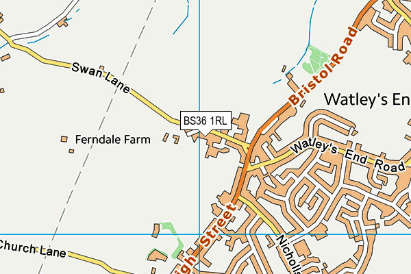 BS36 1RL map - OS VectorMap District (Ordnance Survey) BS36 1RL map - OS VectorMap District (Ordnance Survey)