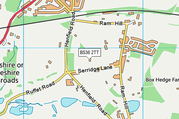 BS36 2TT map - OS VectorMap District (Ordnance Survey) BS36 2TT map - OS VectorMap District (Ordnance Survey)