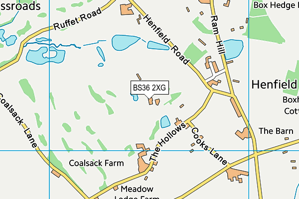 BS36 2XG map - OS VectorMap District (Ordnance Survey) BS36 2XG map - OS VectorMap District (Ordnance Survey)