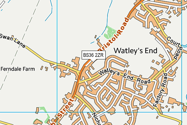 BS36 2ZR map - OS VectorMap District (Ordnance Survey) BS36 2ZR map - OS VectorMap District (Ordnance Survey)